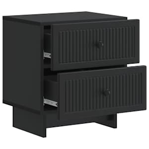 Noční skříňka 2 pcs Černá 43 x 34,5 x 47,5 cm Kompozitní dřevo - obrázek 6
