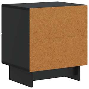 Noční skříňka 2 pcs Černá 43 x 34,5 x 47,5 cm Kompozitní dřevo - obrázek 9