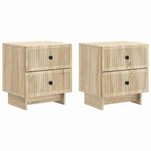 Nočna omarica s predalom 2 pcs Sonoma hrast 43 x 34,5 x 47,5 cm