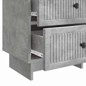 Noční skříňka 2 pcs Betonově šedá 43 x 34,5 x 47,5 cm - obrázek 11