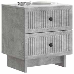 Noční skříňka 2 pcs Betonově šedá 43 x 34,5 x 47,5 cm - obrázek 3
