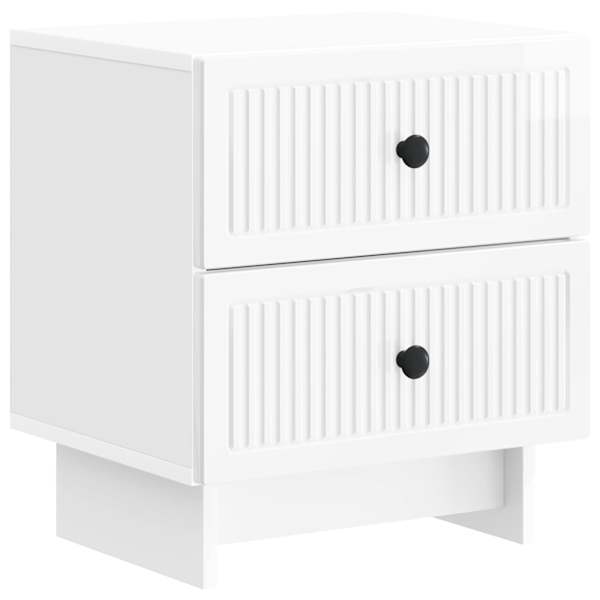 vidaXL &Ouml;&ouml;lambi kapp K&otilde;rgl&auml;ikega valge 43 x 34,5 x 47,5 cm Tehispuit