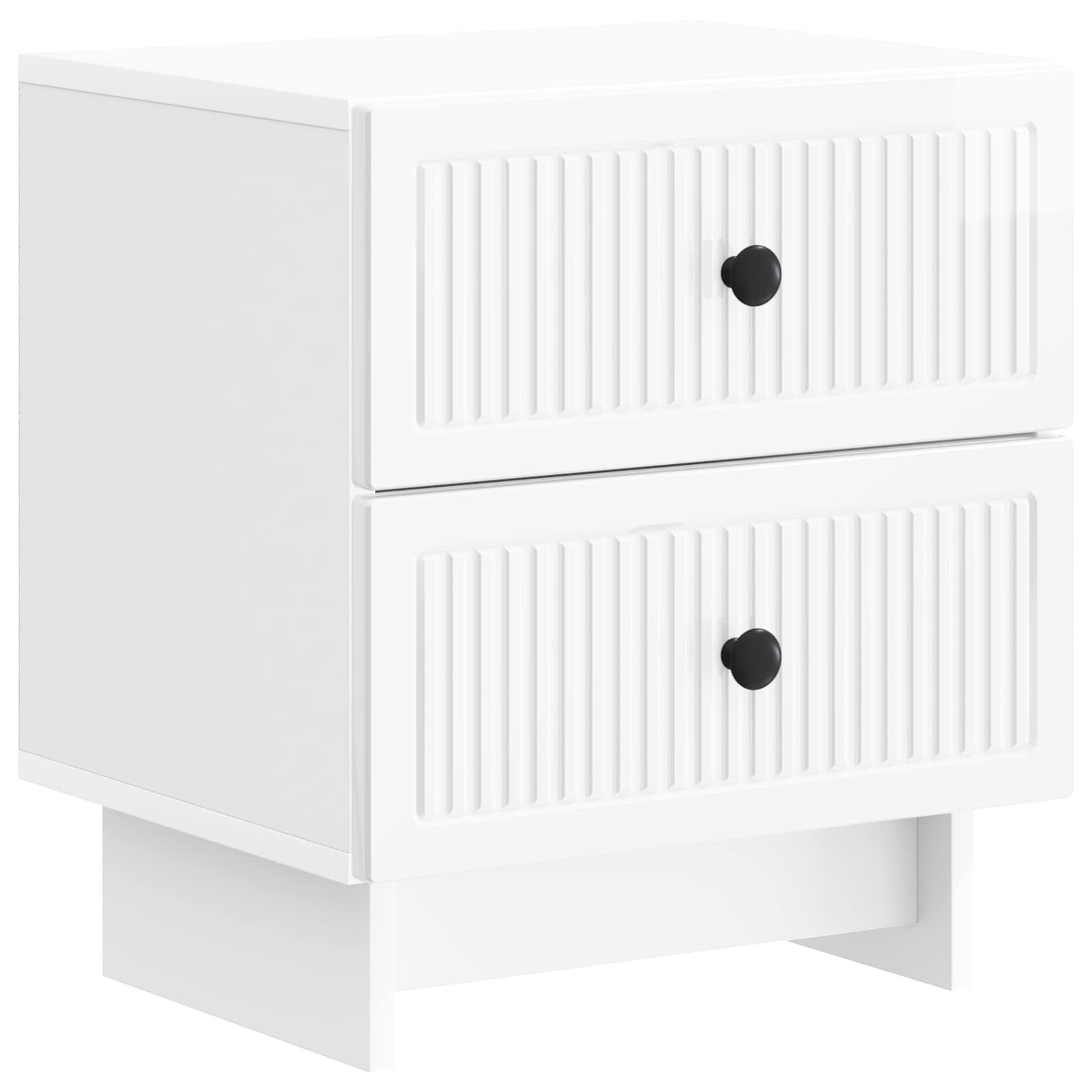 vidaXL Dulap de noapte cu sertar Alb foarte lucios 43 x 34,5 x 47,5 cm