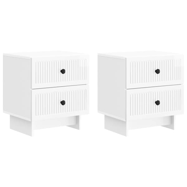 vidaXL &Ouml;&ouml;lambi kapp 2 tk K&otilde;rgl&auml;ikega valge 43 x 34,5 x 47,5 cm