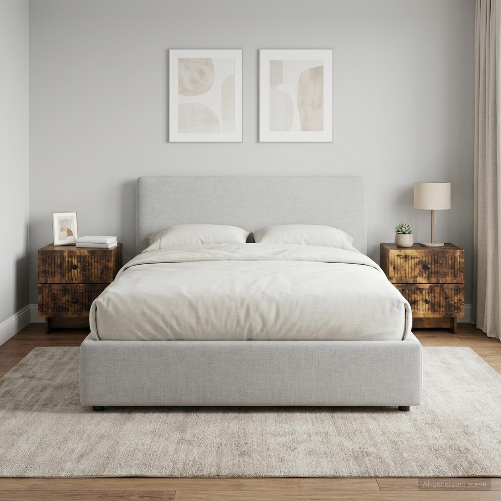 Κομοδίνο 2 pcs Καπνισμένο Ξύλο Δρυός 43 x 34,5 x 47,5 εκ