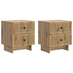 Nočna omarica 2 pcs Artisan hrast 43 x 34,5 x 47,5 cm