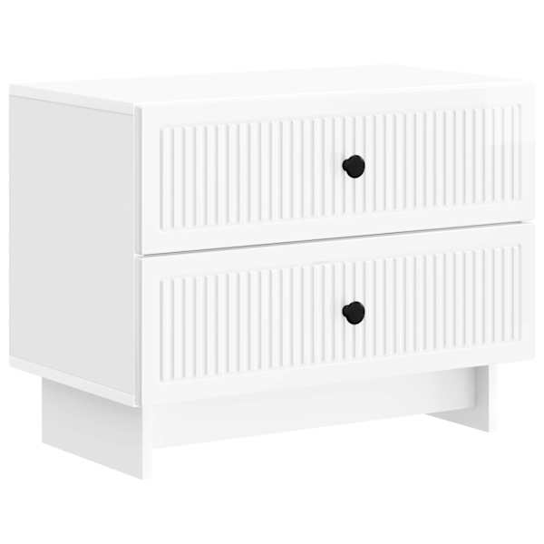 vidaXL &Ouml;&ouml;lambi kapp K&otilde;rgl&auml;ikega valge 62 x 34,5 x 47,5 cm Tehispuit