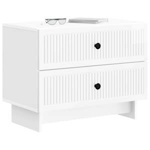 Noční skříňka Bílá s vysokým leskem 62 x 34,5 x 47,5 cm - obrázek 3