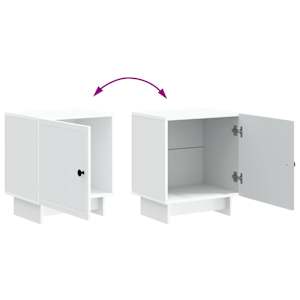 Noční skříňka 2 pcs Bílá 43 x 34,5 x 50 cm Kompozitní dřevo - obrázek 12