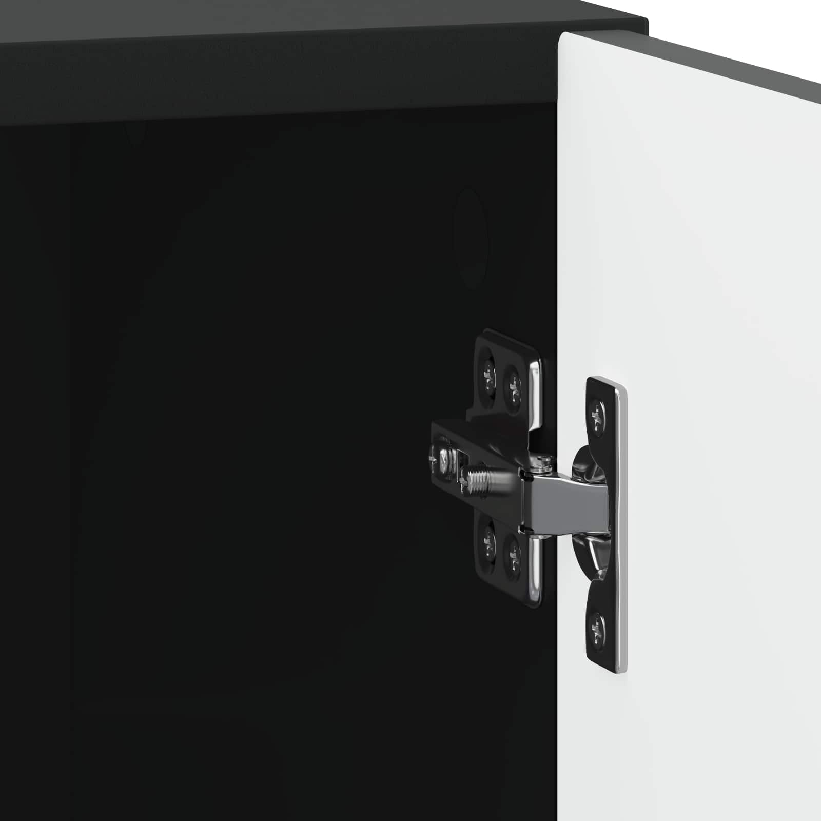 Nočna omarica Črna 43 x 34,5 x 50 cm Inženirski les - slika 8