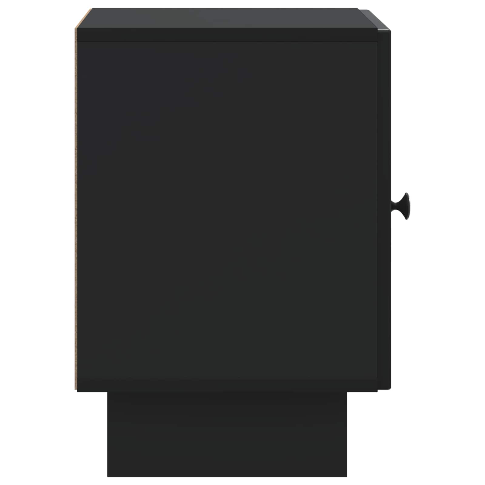 Nočna omarica Črna 43 x 34,5 x 50 cm Inženirski les - slika 5