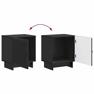 Noční skříňka 2 pcs Černá 43 x 34,5 x 50 cm Kompozitní dřevo - obrázek 12