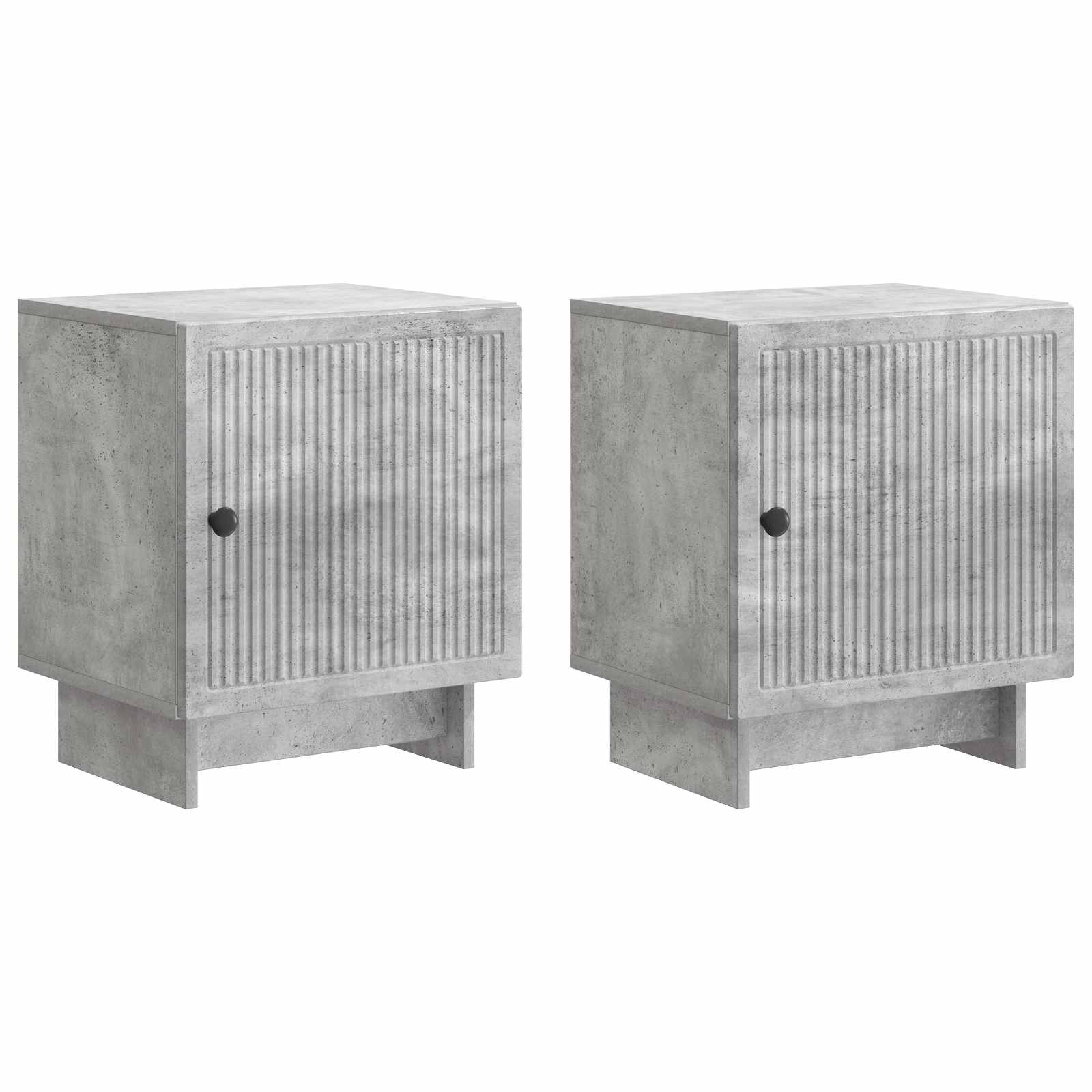vidaXL Dulap de noapte 2 pcs Gri Beton 43 x 34,5 x 50 cm