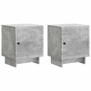 Nočna omarica 2 pcs Betonsko siva 43 x 34,5 x 50 cm