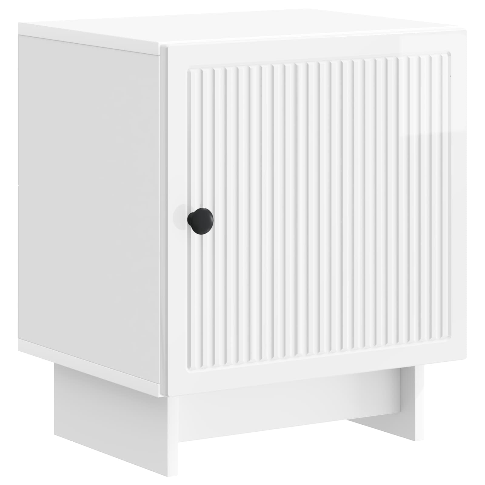 vidaXL Dulap de noapte Alb foarte lucios 43 x 34,5 x 50 cm