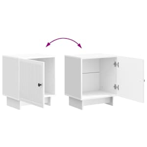 Noční skříňka 2 pcs Bílá s vysokým leskem 43 x 34,5 x 50 cm - obrázek 12