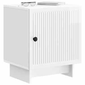Noční skříňka 2 pcs Bílá s vysokým leskem 43 x 34,5 x 50 cm - obrázek 3