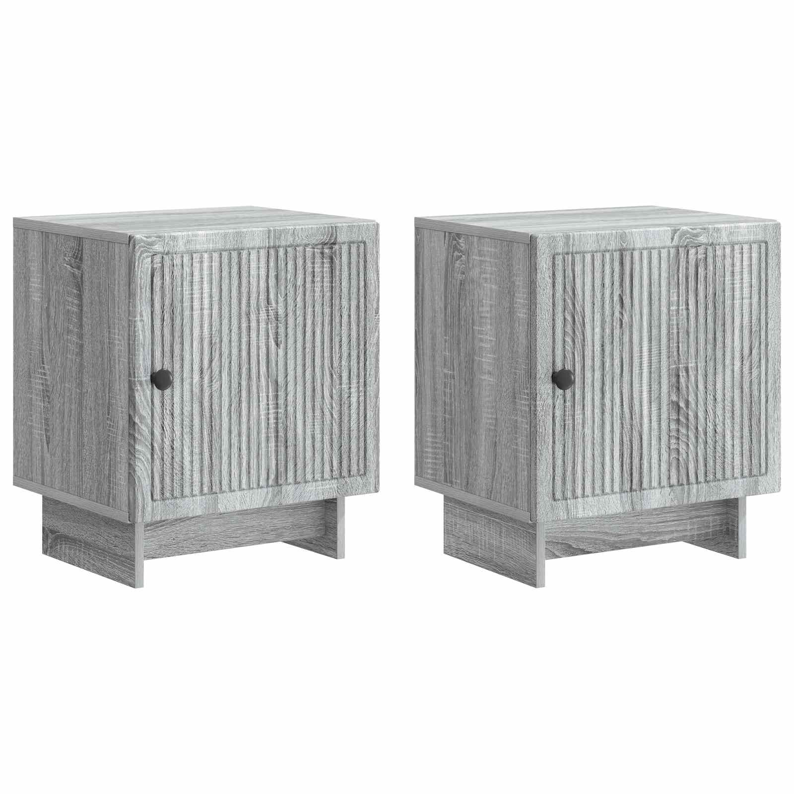 vidaXL Dulap de noapte 2 pcs Sonoma gri 43 x 34,5 x 50 cm