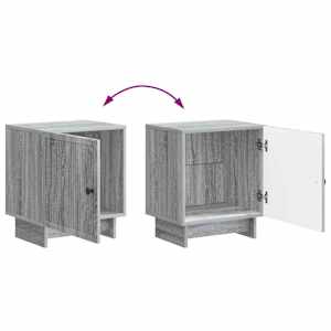 Noční skříňka 2 pcs Šedá sonoma 43 x 34,5 x 50 cm - obrázek 12