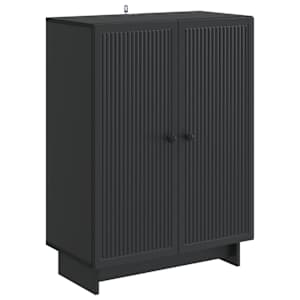 Servírovací skříň Černá 66 x 34,5 x 90 cm Kompozitní dřevo - obrázek 1