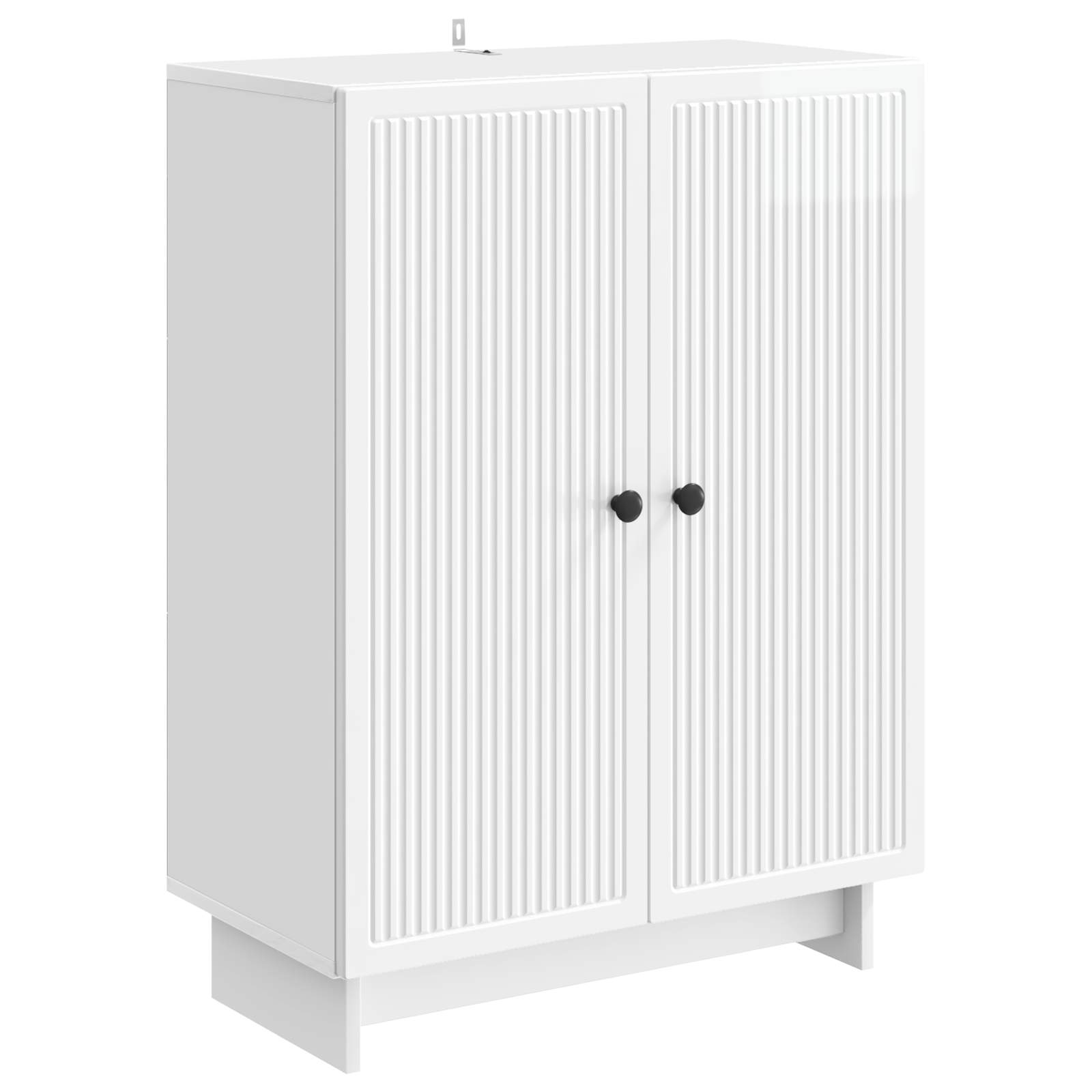 vidaXL Bufet Alb foarte lucios 66 x 34,5 x 90 cm Lemn prelucrat