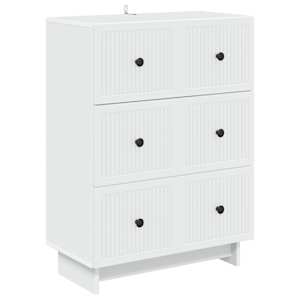 Predalna omara Bela 66 x 34,5 x 90 cm Inženirski les
