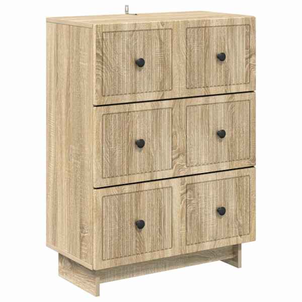vidaXL Sahtlib&uuml;roo 66 x 34,5 x 90 cm Tehispuit Sonoma tamm