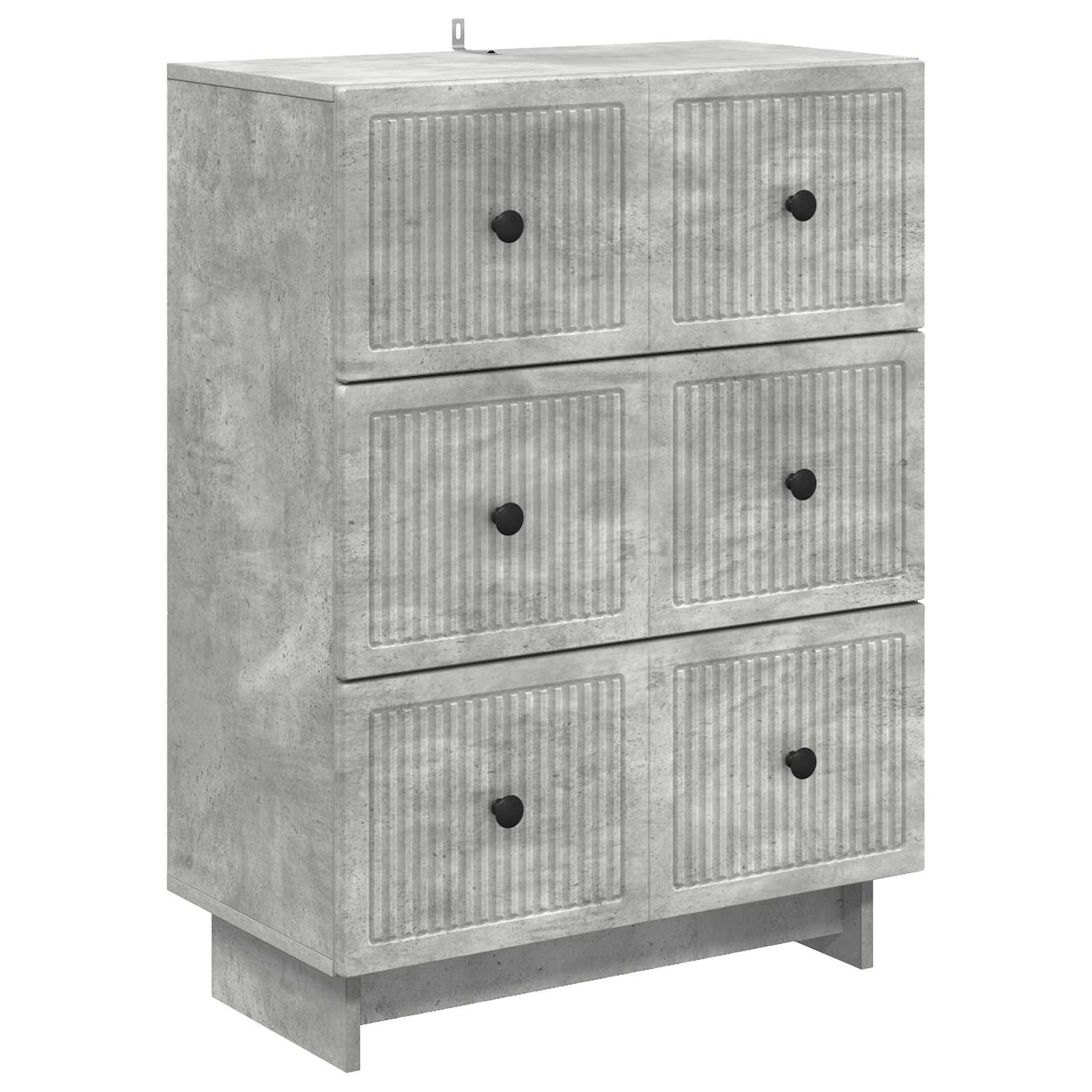 Laatikkokaappi Betoninharmaa 66 x 34,5 x 90 cm Tekninen puu