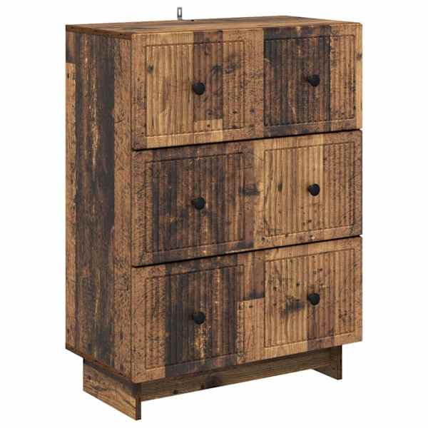 vidaXL Sahtlib&uuml;roo 66 x 34,5 x 90 cm Tehispuit Vana puit