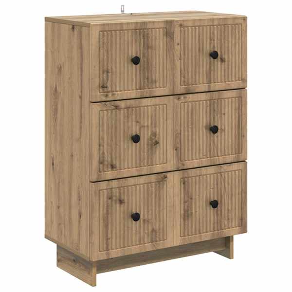 vidaXL Sahtlib&uuml;roo 66 x 34,5 x 90 cm Tehispuit Artisan tamm