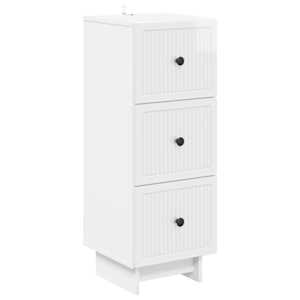 Predalna omara Bela visok sijaj 33 x 34,5 x 90 cm
