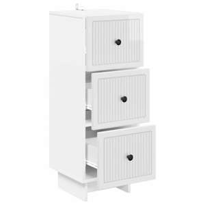 Skříň se zásuvkami Bílá s vysokým leskem 33 x 34,5 x 90 cm - obrázek 5