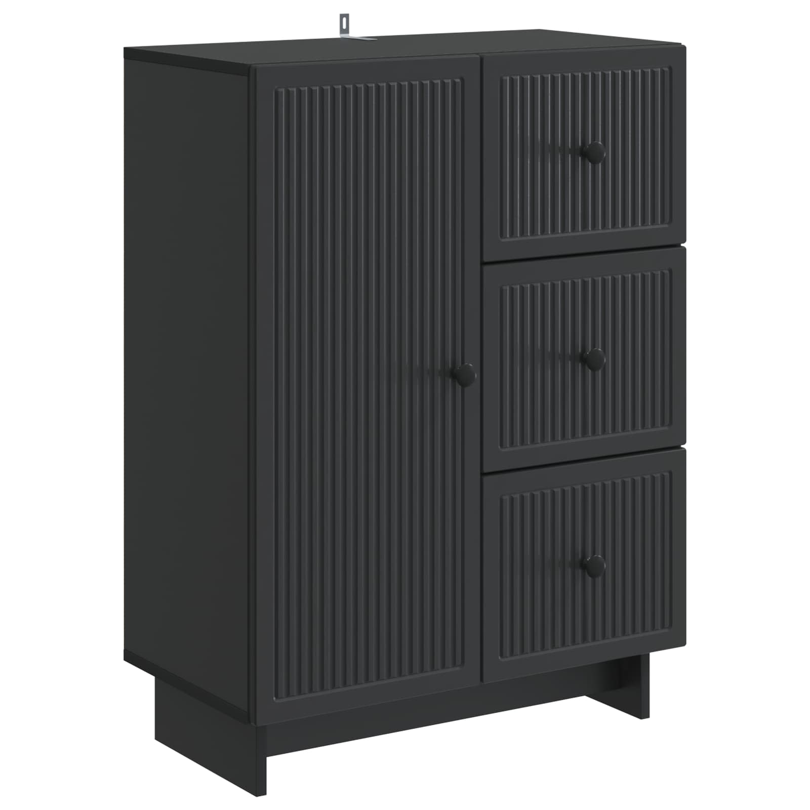 vidaXL Bufet cu sertar Negru 66 x 34,5 x 90 cm Lemn prelucrat