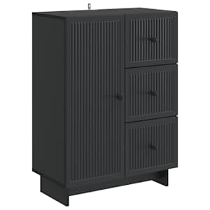 Servírovací skříň Černá 66 x 34,5 x 90 cm Kompozitní dřevo - obrázek 2