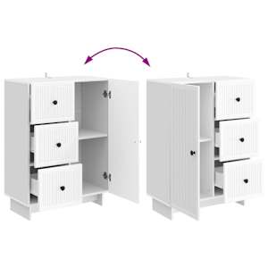 Servírovací skříň Bílá s vysokým leskem 66 x 34,5 x 90 cm - obrázek 10