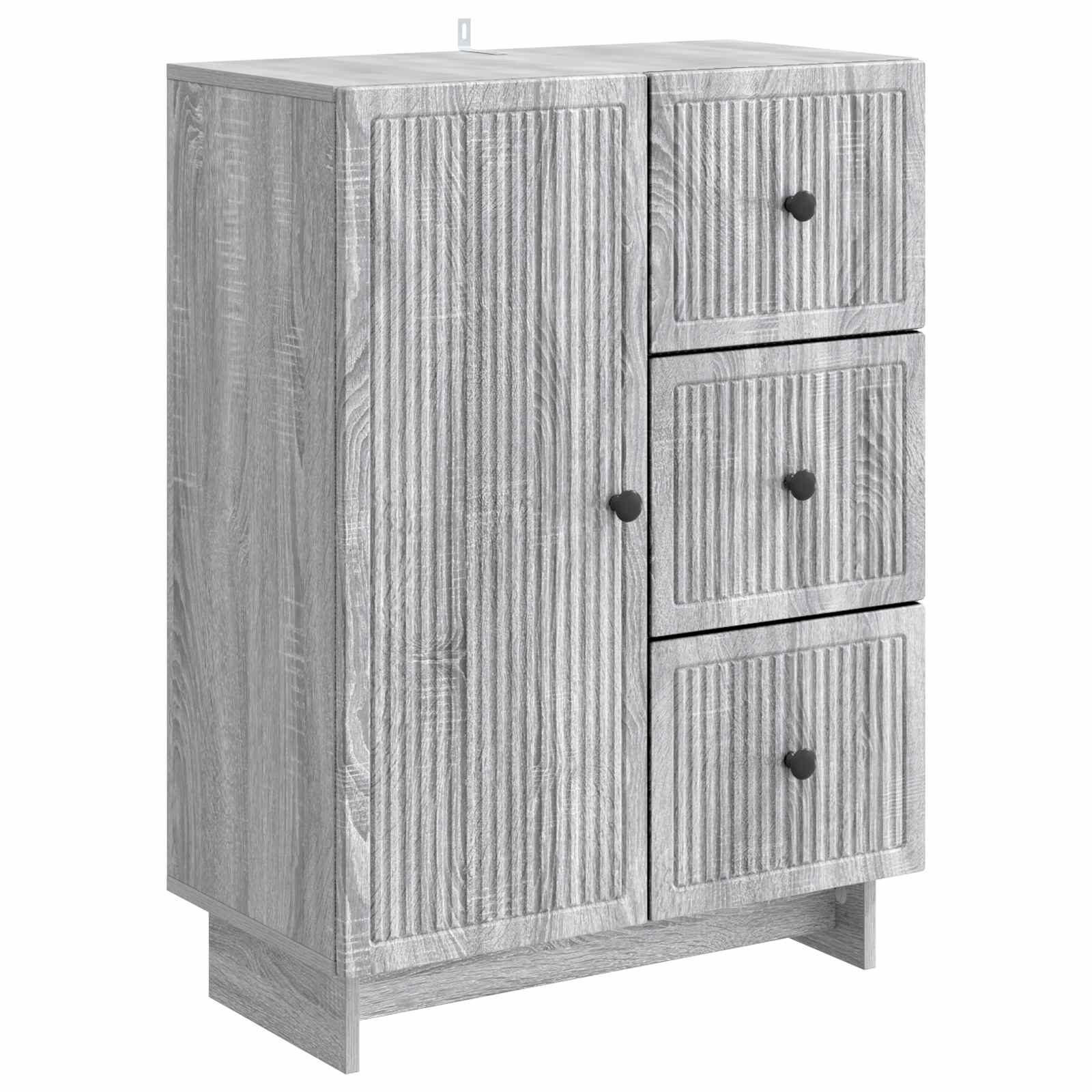 vidaXL Bufet cu sertar Sonoma gri 66 x 34,5 x 90 cm Lemn prelucrat