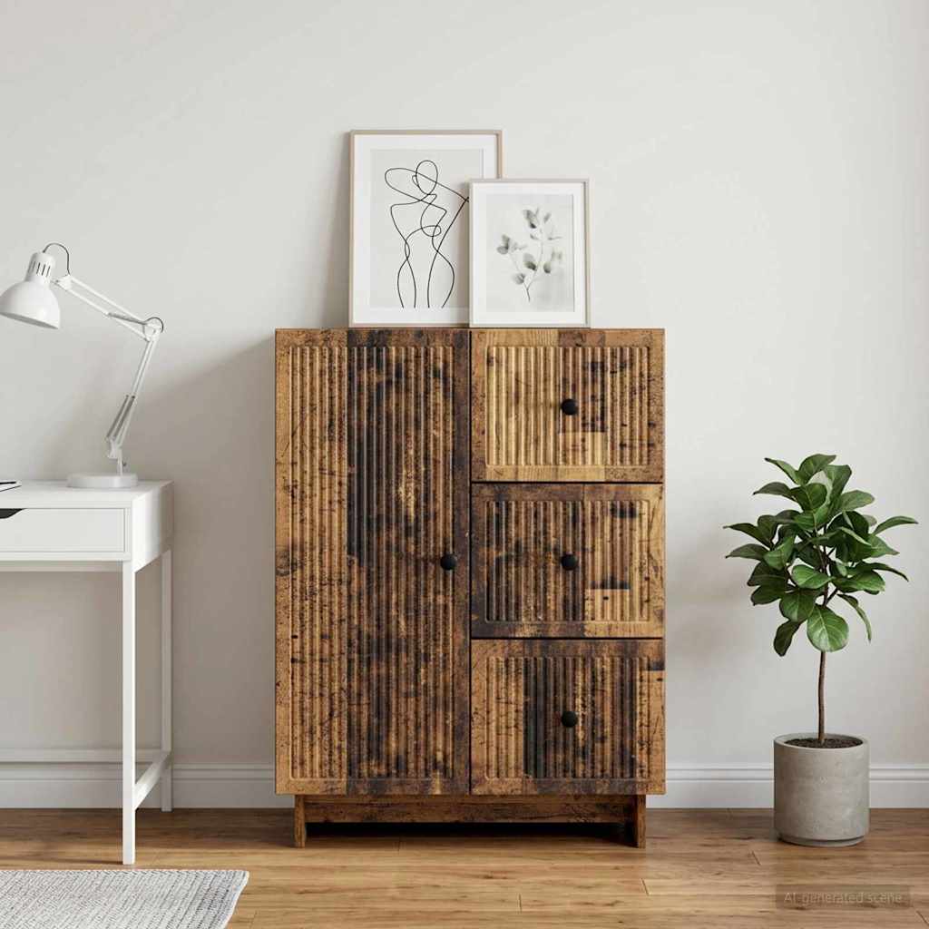 Strani šal s predalom Star les 66 x 34,5 x 90 cm Inženirski les - slika 4