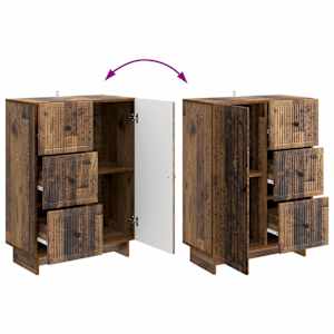 Servírovací skříň se zásuvkou Staré dřevo 66 x 34,5 x 90 cm - obrázek 10