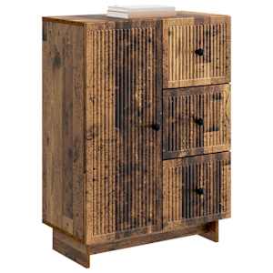 Servírovací skříň se zásuvkou Staré dřevo 66 x 34,5 x 90 cm - obrázek 3