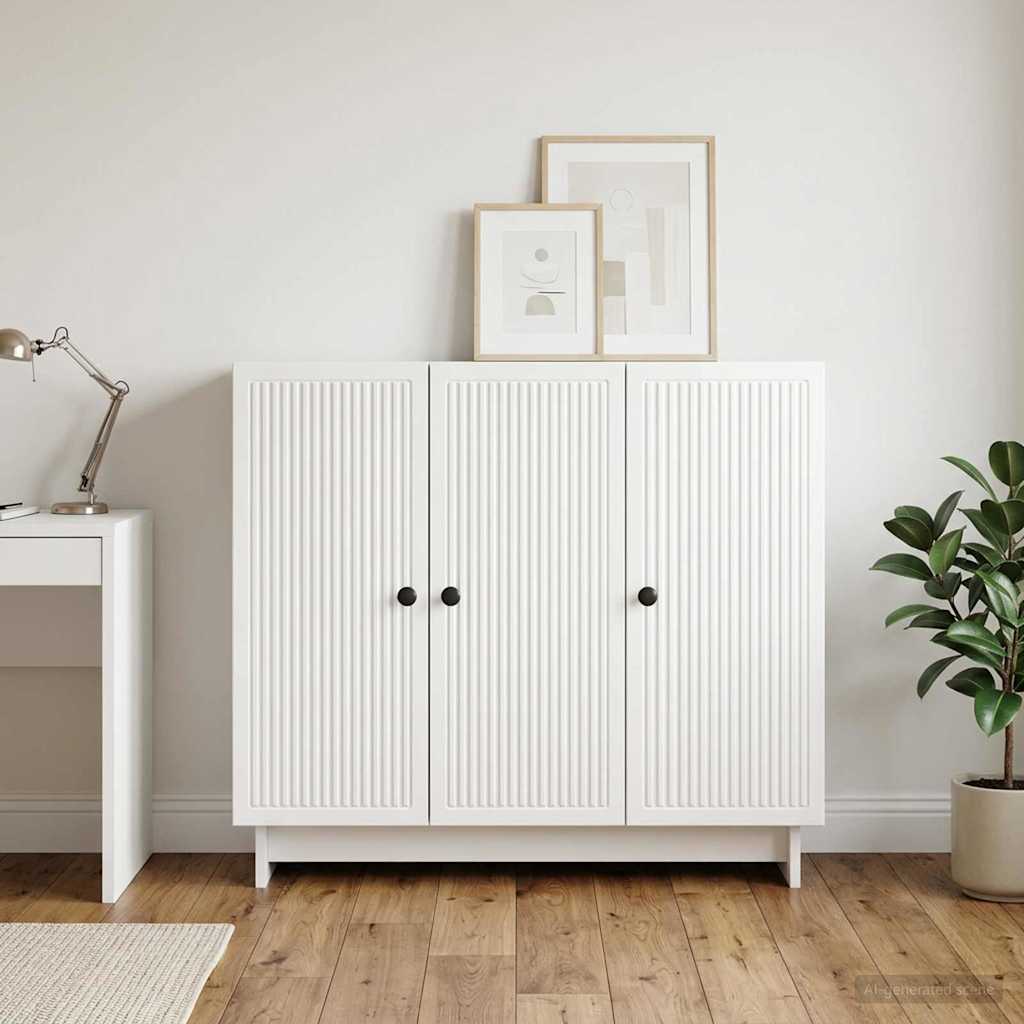 vidaXL Bufet Alb foarte lucios 89 x 34,5 x 80 cm Lemn prelucrat