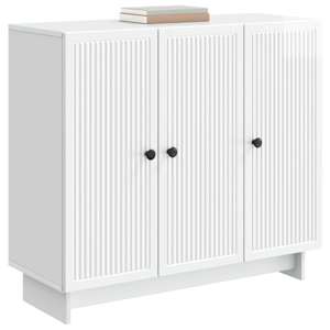Servírovací skříň Bílá s vysokým leskem 89 x 34,5 x 80 cm - obrázek 3