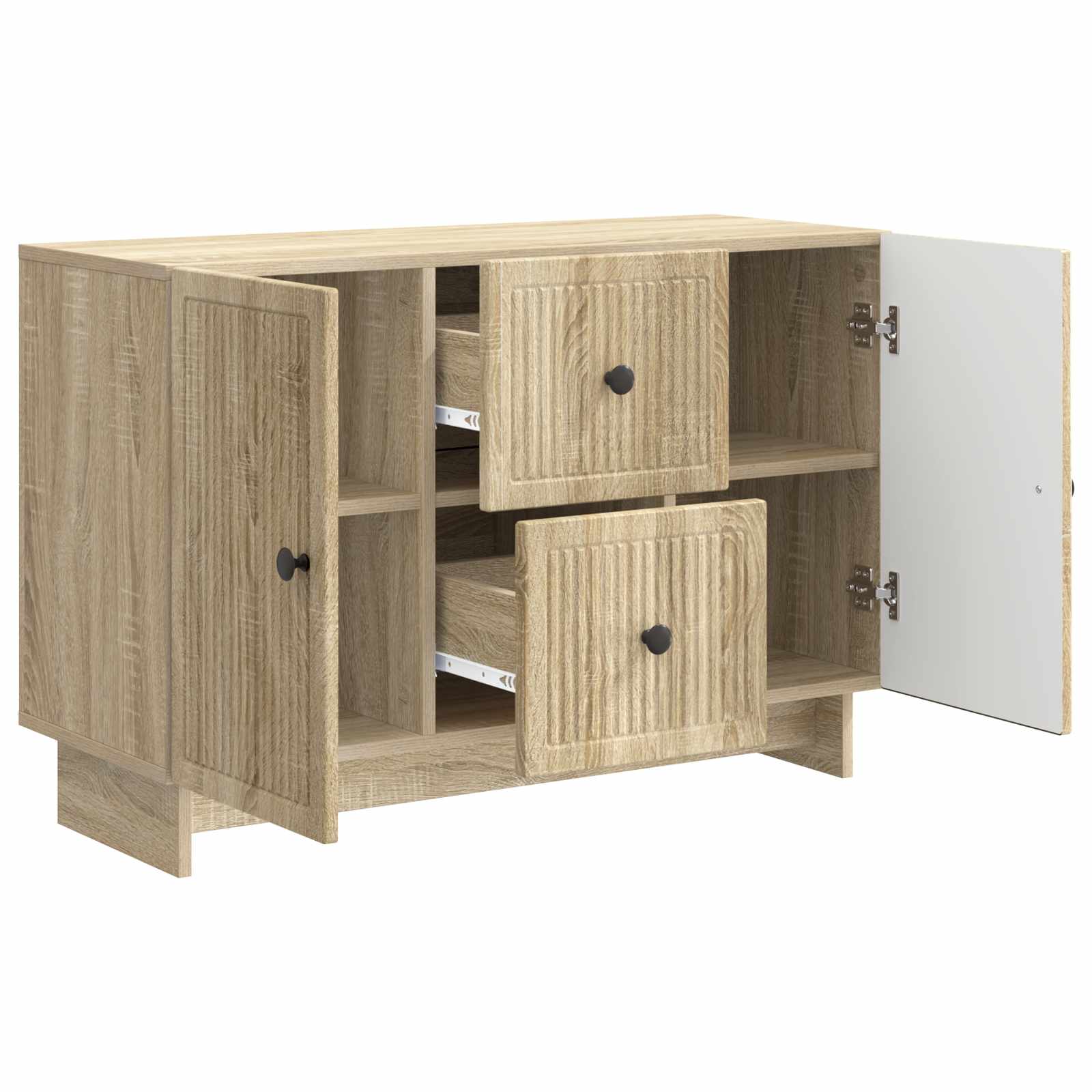 Strani šal Sonoma hrast 89 x 34,5 x 60 cm Inženirski les - slika 3