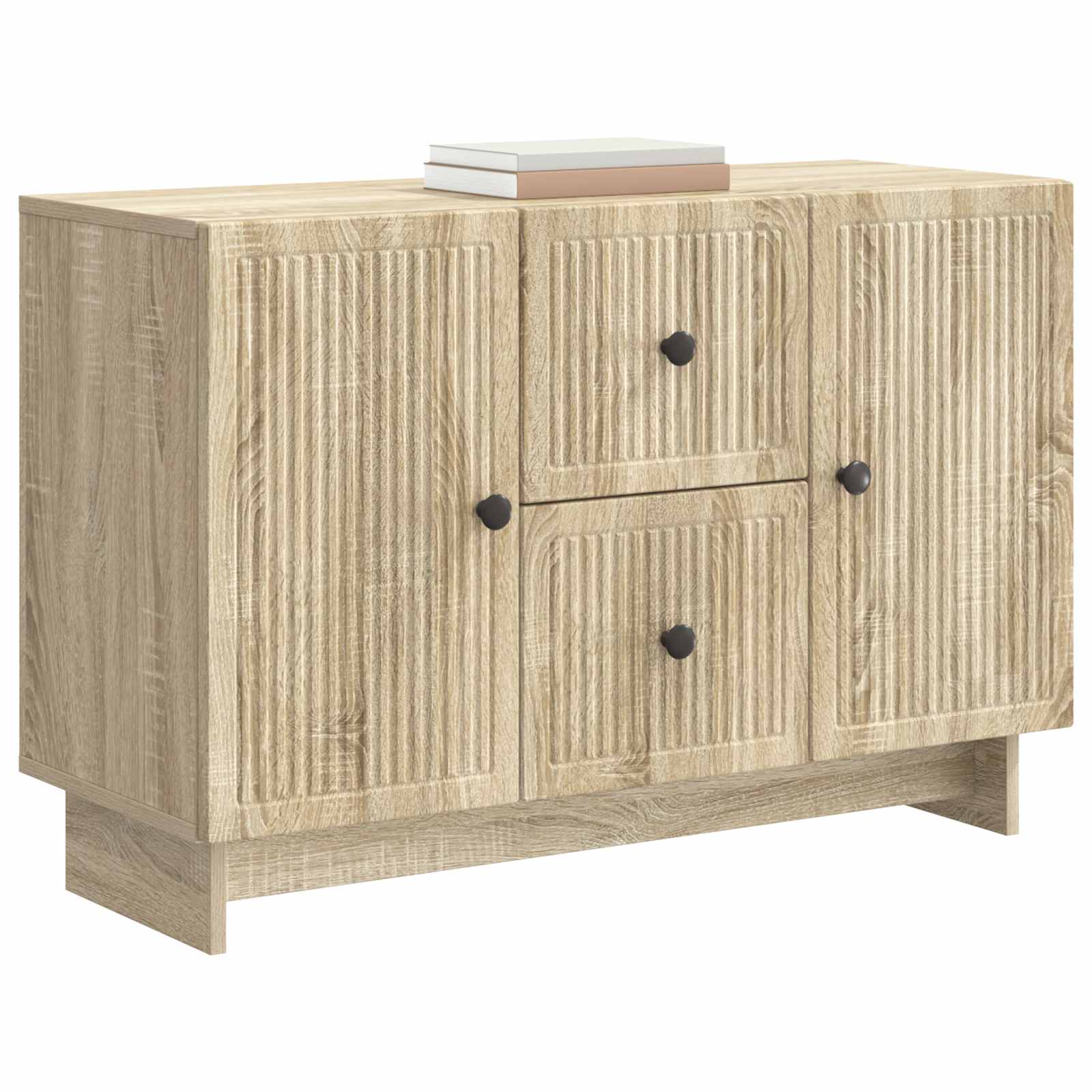 Strani šal Sonoma hrast 89 x 34,5 x 60 cm Inženirski les - slika 2