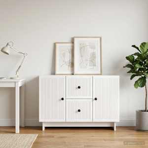 Servírovací skříň Bílá s vysokým leskem 89 x 34,5 x 60 cm - obrázek 1