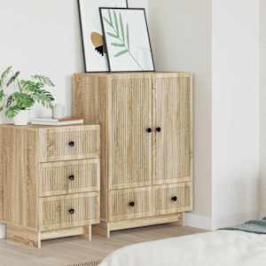 Servírovací skříň Sonoma dub 66 x 34,5 x 95 cm Dřevěný materiál - obrázek 4