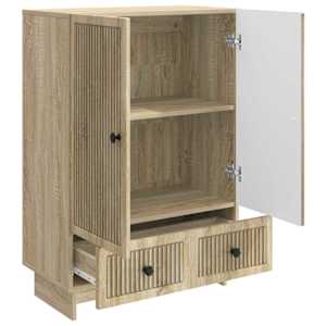 Servírovací skříň Sonoma dub 66 x 34,5 x 95 cm Dřevěný materiál - obrázek 6