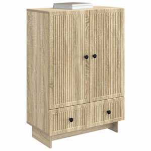 Servírovací skříň Sonoma dub 66 x 34,5 x 95 cm Dřevěný materiál - obrázek 3
