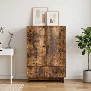 Strani šal Dimljeni Hrast 66 x 34,5 x 95 cm Konstruirano leseno