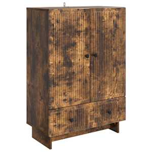 Strani šal Dimljeni Hrast 66 x 34,5 x 95 cm Konstruirano leseno