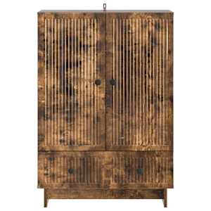 Servírovací skříň Uzený Dub 66 x 34,5 x 95 cm Dřevěný materiál - obrázek 4